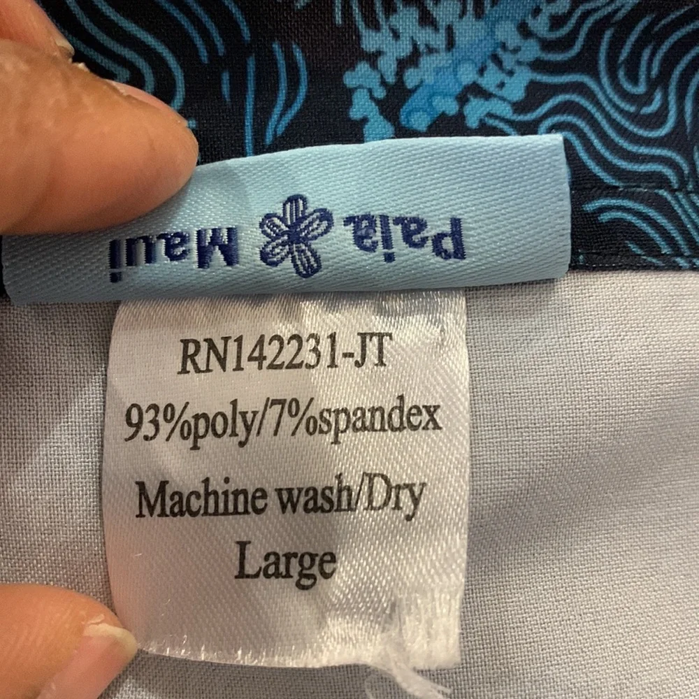 Rip Skirt Hawaii Short Wrap Mini Maui Moonlight Blue Large Floral Cruise Travel